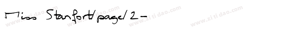 Miss Stanfort/page/2字体转换